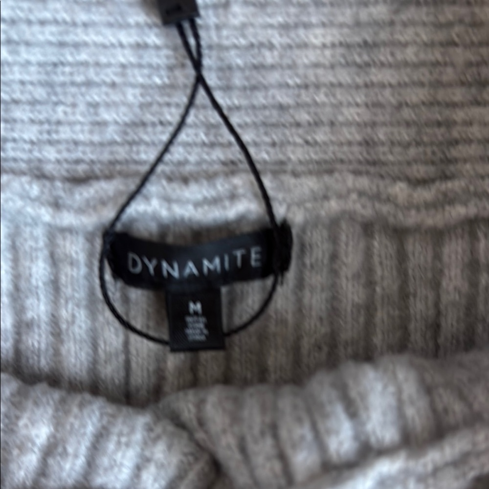 Dynamite Light Gray Ribbed Knit Top - Picture 2 of 3
